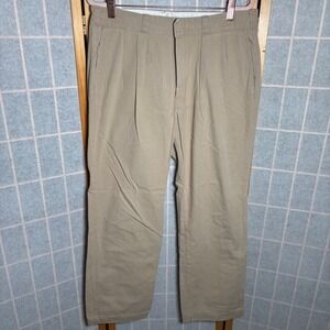 LL Bean Mens Chino Pants 32x29 Khaki Tan Cotton USA Vintage